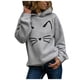thumbnail image 1 of Gibobby Sudadera ligera con cremallera Cubiertas de capucha Casual Pullover, de manga larga y liviana, para mujeres （Gris， XL), 1 of 4