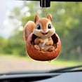 thumbnail image 4 of Walnut Squirrel Car Pendant Christmas Pendant Home Pendant Acrylic Decorative Pendant Perfect for Car Accessories and Christmas Tree Decorations (Orange), 4 of 6
