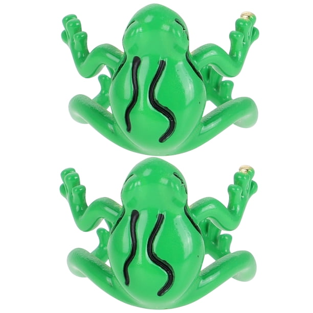 2 anillos divertidos de rana arbórea, lindos, ajustables, simples, abiertos, para mujer, anillos de animales, anillos de rana para dedo, decoración para fiestas de Navidad