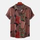 thumbnail image 4 of Camisa de verano que imprime la parte superior de la solapa de la camisa de manga corta de los hombres ocasionales Pompotops oipoqjl25239, 4 of 9