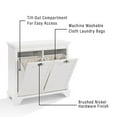 thumbnail image 5 of Crosley Furniture Lydia Wood Laundry Hamper, White, 5 of 10