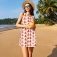 thumbnail image 3 of Easygdp Octopuses1 para Vestido Transpirable de Mujer, Vestido Suelto de Manga Corta con Pliegues y Bolsillos para el Verano, 3 of 7