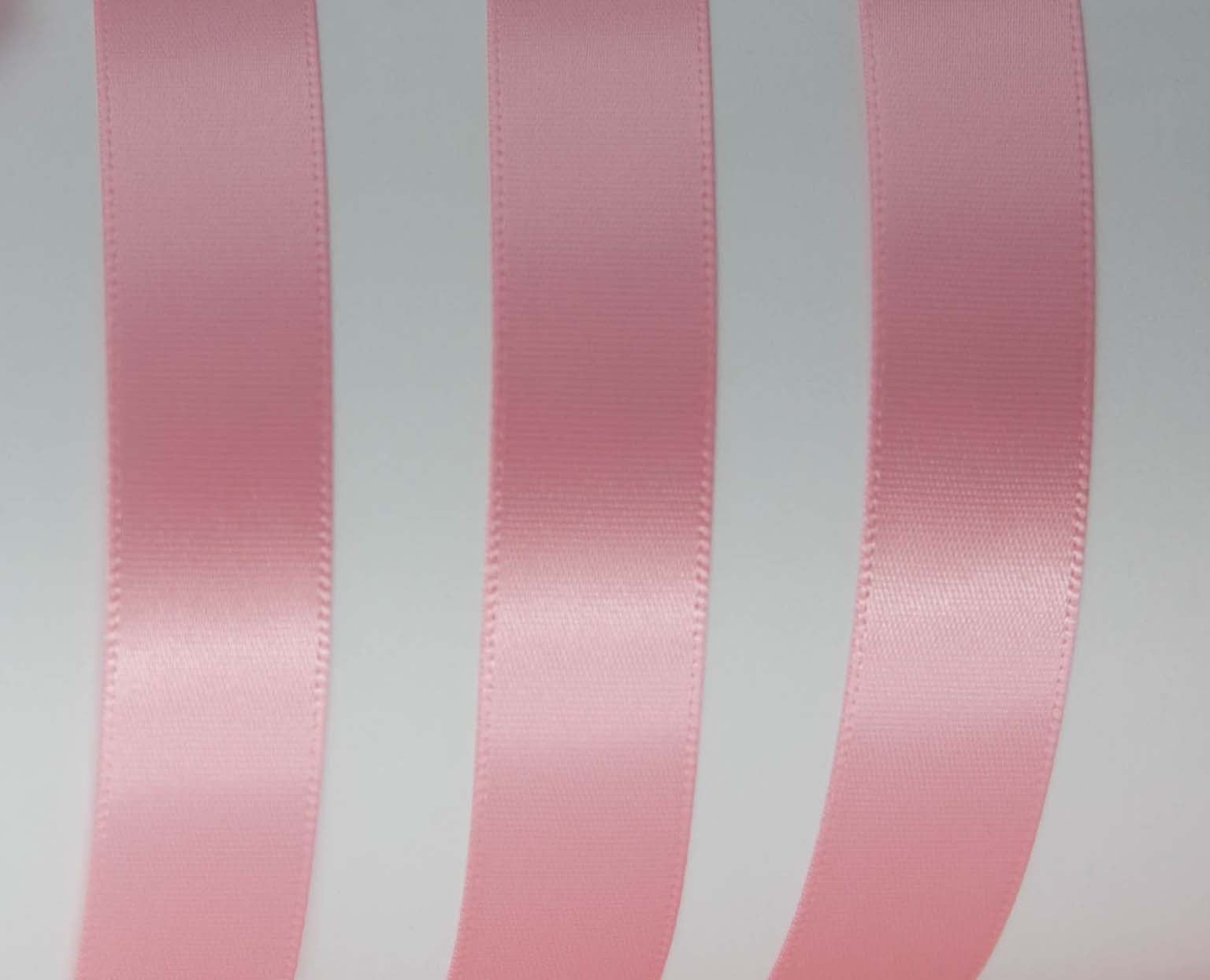 Offray Ribbon, Pink 5/8 inch Single Face Satin Polyester Ribbon, 18 feet