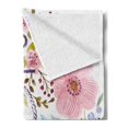 thumbnail image 2 of Watercolor Soft Flannel Fleece Throw Blanket, Nautical Anchor Covered by Flourishing Ivy Blossoms Romance Love Rose Image, Cozy Plush for Indoor and Outdoor Use, 50" x 60", Multicolor, by Ambesonne, 2 of 5