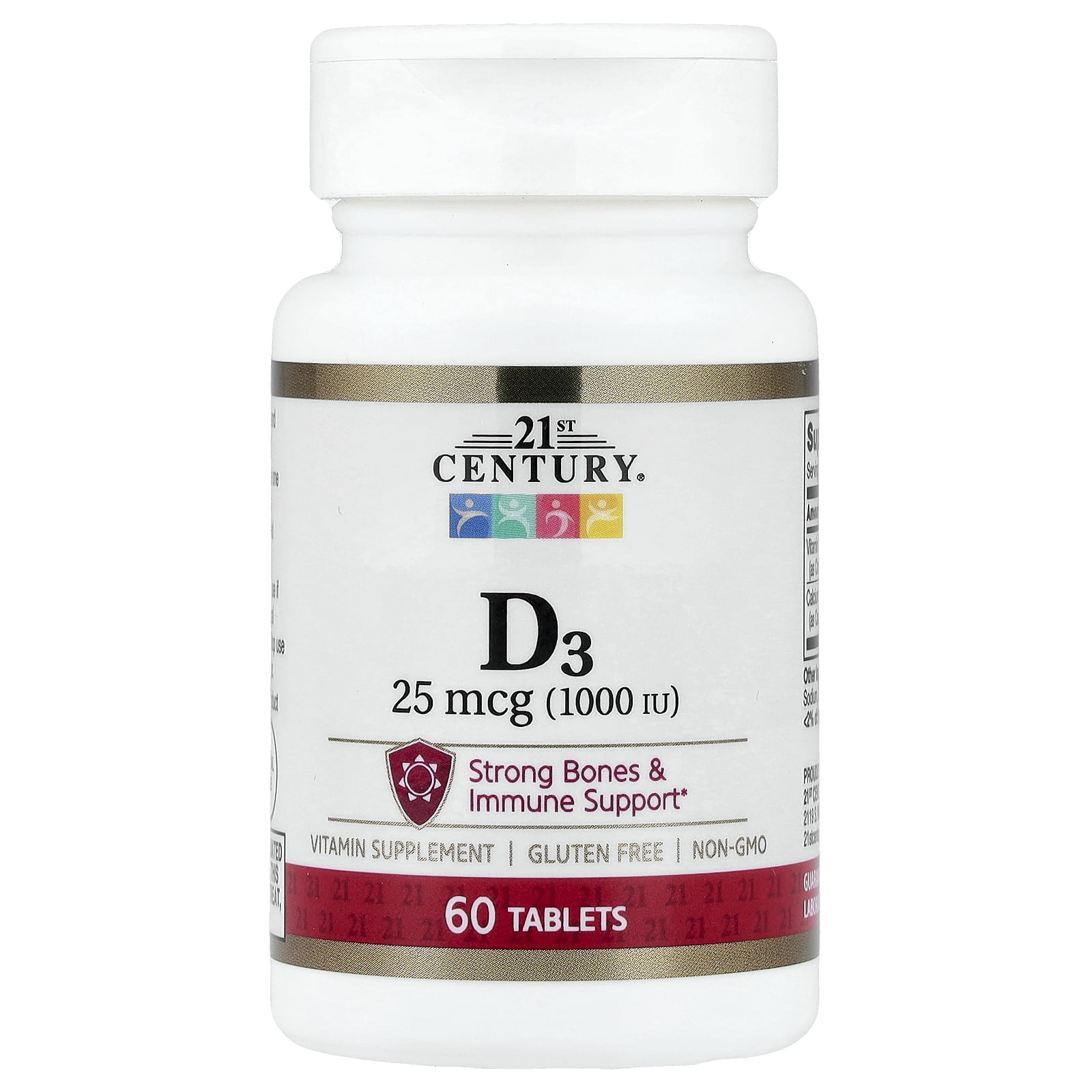 21st Century Vitamin D3, 25 mcg (1,000 IU), 60 Tablets