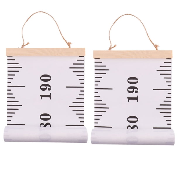2 PCS Dibujos animados Colgando Altura Ruler Muro Colgante de la pared Altura Medición de las reglas