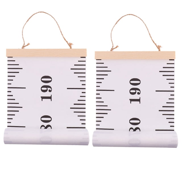 2 PCS Dibujos animados Colgando Altura Ruler Muro Colgante de la pared Altura Medición de las reglas