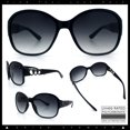 thumbnail image 2 of SA106 Womens Metal Heart Jewel Chain Hinge Classic Round Butterfly Plastic Sunglasses / Black Gunmetal Frame - Smoke Lens, 2 of 8