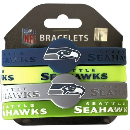NFL Seattle Seahawks Silicone Rubber Bracelet Set
