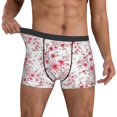 thumbnail image 3 of Men's Boxer Briefs, blooming pink berry blossoms Soft Comfy Mens Underwear Boxer Briefs Breathable With Widen Waist, 3 of 7