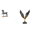 thumbnail image 1 of Figura de caballo Escultura animal Estatua coleccionable para el hogar Estatua de Artesanía de resina hecha a mano Escultura de extendida Ador, 1 of 8