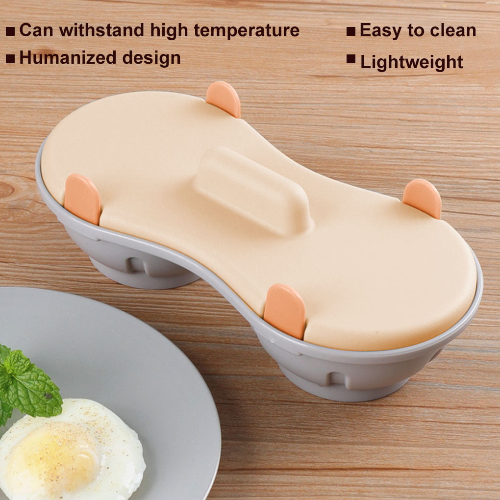 3 Egg Poacher Pans Stainless Steel Microwave Egg Cooker Boiler Steamer for Kitchen Gadget