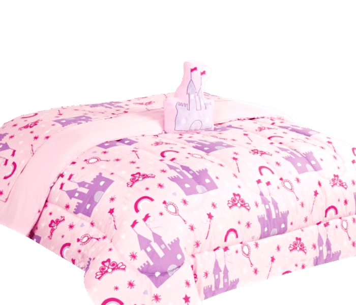 6-PC Twin Complete Bed in Bag Comforter Bedding Decor Princess Castle
