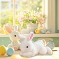 thumbnail image 4 of KOYPTL Bunny Stuffed Animals Toy for 3 4 5 6 7 8 Year Old Girls Boys, Realistic Rabbit Stuffed Toys Sleeping Doll Soft Stuffed Bunny Plush Toys for Kids,Birthday Christmas Gifts for Kids, 11.8 Inch, 4 of 6