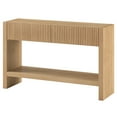 thumbnail image 5 of Manzanita 48" Wide Rectangular Solid Wood Fluted Console Table in Light Oak, 5 of 5