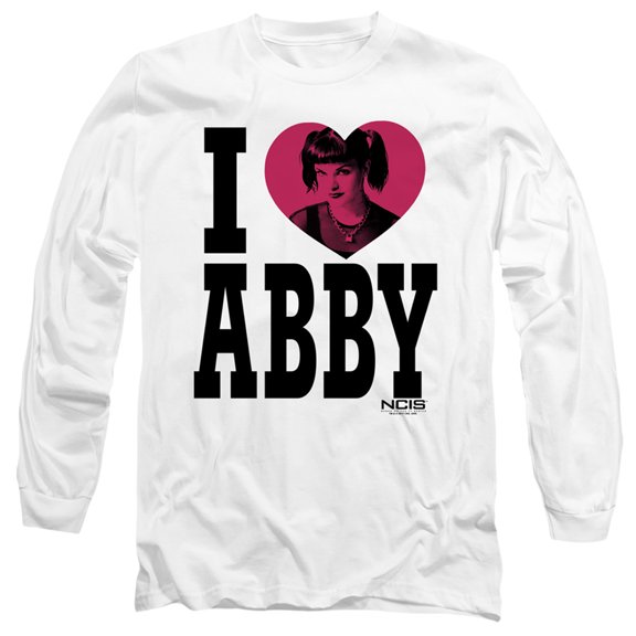 Ncis I Heart Abby Long Sleeve Adult 18/1 T-Shirt White
