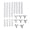 White, variant on Yajisi Embroidery Frame Lap Stand Cross Stitch Stitching Holder Set, Rectangular Double Layer Plastic Sewing Hoop, Pink (Upper 7.9 in / 20 cm, Lower 9.8 in / 25 cm)