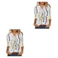 thumbnail image 1 of Blusa de manga corta Minnieouse para mujer, jersey para niñas, camisa de trabajo, playa, vacaciones, elegante, Top de verano, Tipo 5 METRO 2Conjunto, 1 of 6