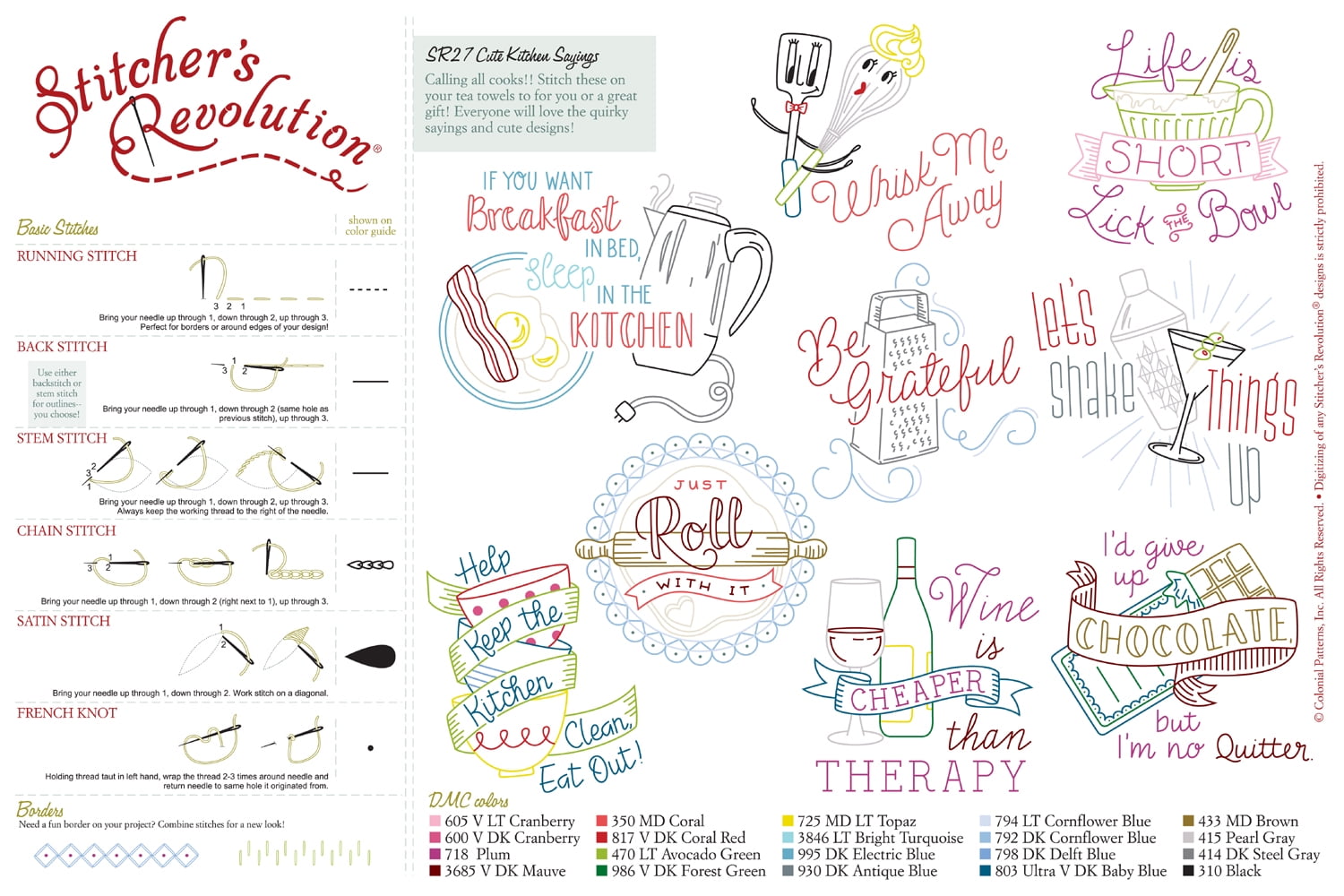 Aunt Martha's Iron-on Transfer Pattern - Embroidery, Stitching