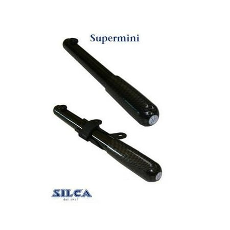Silca Super Mini Aluminum Bicycle Frame Pump w/Bottle Cage Mount (Black)