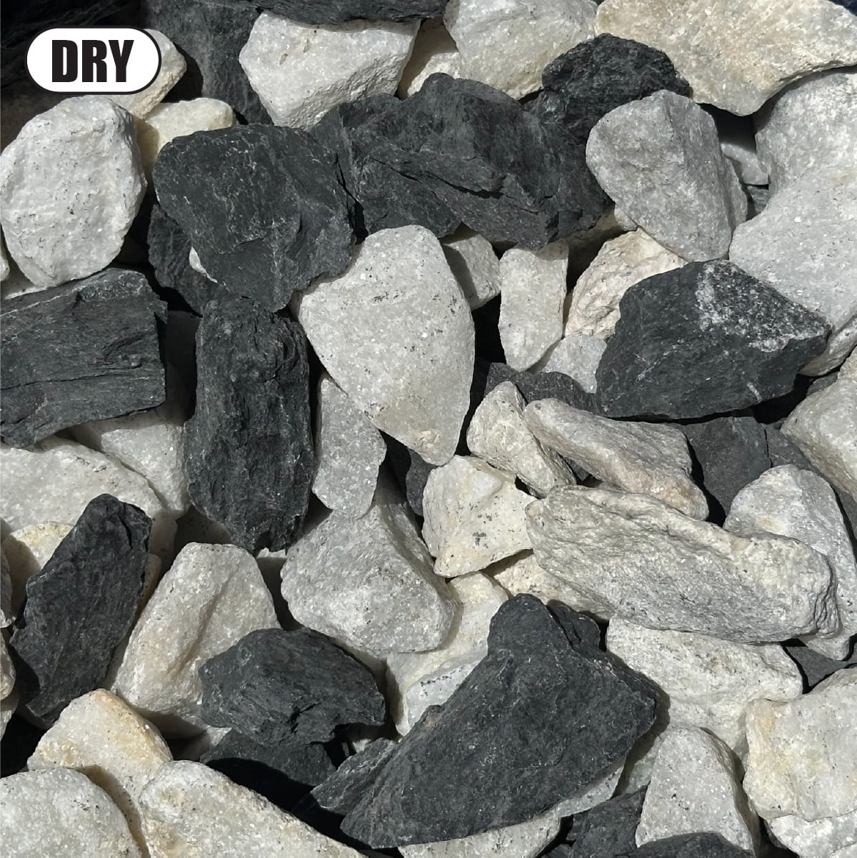 20 Pounds of Black & White Rocks, Size 1" to 3", Gravel Pebbles Stones for Landscaping, Terrariums, Aquariums, Gardens, Pond Water Features, Flower Beds, Pots, Decorative Walkways, Crystals, etc