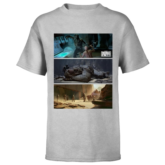 Star Wars The Book of Boba Fett Chapter 3 - Short Sleeve T-Shirt for Kids - Customized-Athletic Heather