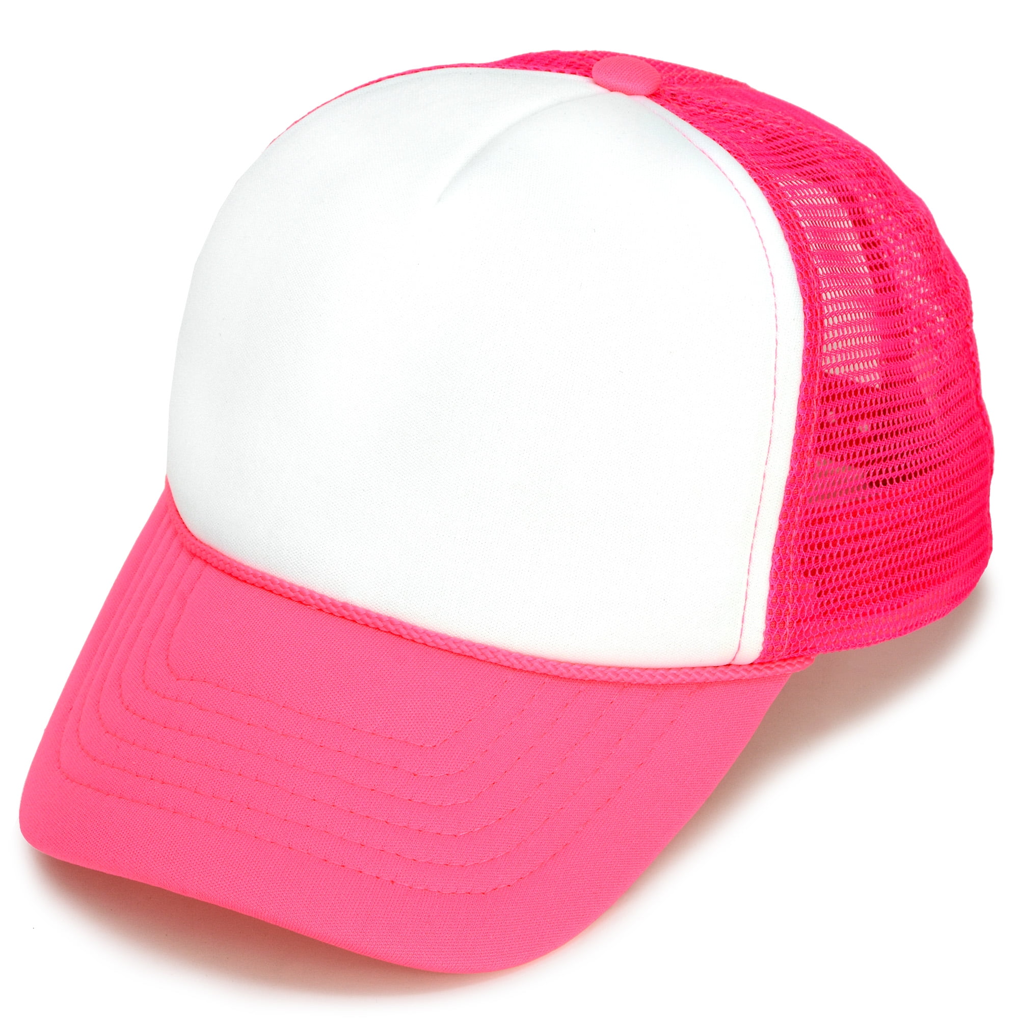DALIX Youth Mesh Trucker Cap Hat in White - Walmart.com