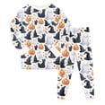 thumbnail image 6 of Gerichy Boys Girls Pajamas Sets Halloween Pajamas Cute Print Long Sleeve Top and Pants Soft Sleepwear 2Pcs Kids Holiday Pajama Sets 2T-9T, 6 of 7