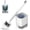 White, variant on Fuvuan Toilet Brush and Holder, Nylon Bristles Bathroom Scrubber Cleaner Brush with Holder
