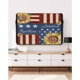 thumbnail image 5 of 4th of July Outdoor TV Cover 52 to 55 Inch Weatherproof, Independence Day Sunflower Blue Red 600D Oxford TV Covers with Waterproof Zipper, Outside Flat TV Screen Protector Size 52"W x 19"H x 4.5"D, 5 of 7