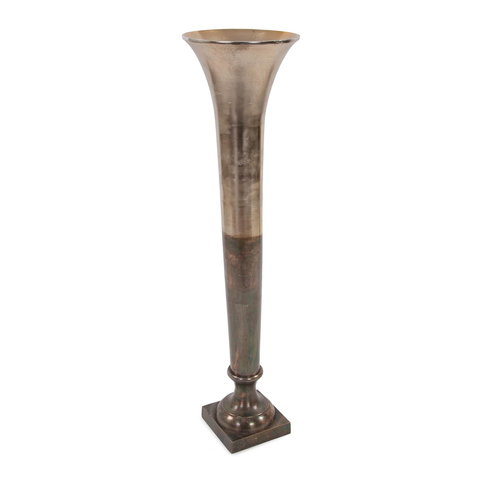 Golden Ore Oversized Fluted Vase