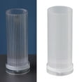 thumbnail image 3 of Clear Long Pole Stripe Candle Handmade Soap  Match Large Cylinder Rib Candle for Birthday Dinner Decoration - 5x15cm, 3 of 8