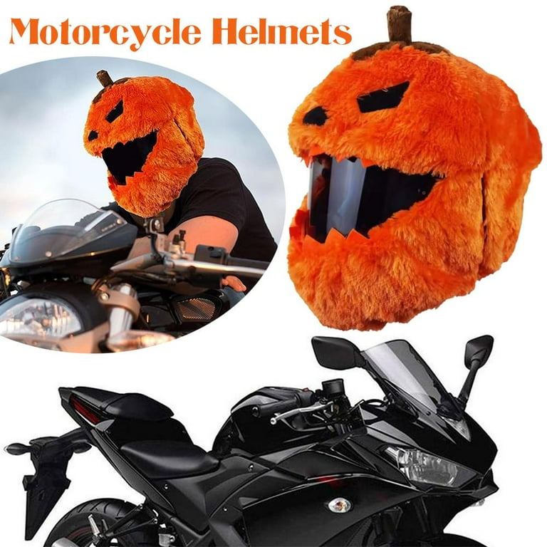 Crazy Motorcycle Funny Motorbike Helmet Motorcycle Pumpkin Cover