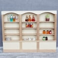 thumbnail image 3 of Estante expositor en miniatura con forma de casa de muñecas de madera, escala 1:12, natural, 3 of 3
