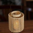 thumbnail image 1 of Candelador de luz de té rústico de la linterna tejida, estética, colgante de cuerda de papel para la sala de estar boda en la casa al aire libre, 1 of 8