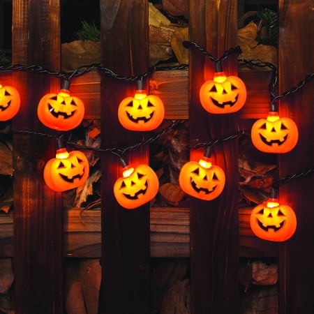 halloween 10 pumpkin lights walmart com walmart outdoor halloween lights