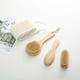 thumbnail image 5 of Inteprter Juego de cepillos de baño de 4 Uds., guante de piedra pómez, ligero, de madera, respetuoso con el medio ambiente, cómodo masajeador, Juegos de accesorios de baño, 5 of 6