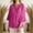*Hot Pink, variant on ClodeEU Womens Ruffle 3/4 Sleeve Blouse Tops ,V Neck Business Casual Blouses Shirts with Buttons Purple,Womens Plus S