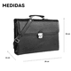 thumbnail image 4 of Lulumm Portafolio para Hombre en Piel Auténtica, Maletín Ejecutivo, Portafolio de Cuero con Llave, Hecho en México, Bolso de Hombro para Negocios, Oficina y Viajes, Tamaño Oficio 7439, 4 of 5