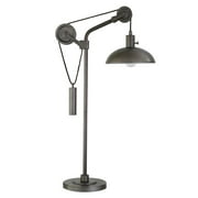 Hudson & Canal TL0716 Neo Aged Steel Table Lamp with Solid Wheel Pulley System