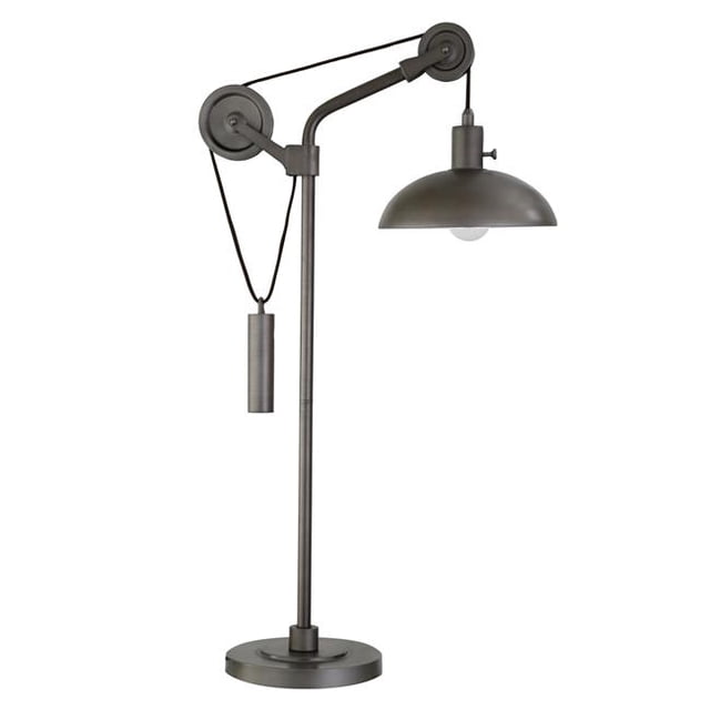 Hudson & Canal TL0716 Neo Aged Steel Table Lamp with Solid Wheel Pulley System