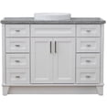 thumbnail image 3 of Bellaterra Home 400700-49S-WH-GYR 49 in. Single Rectangle Sink Vanity with Granite Top, White & Gray, 3 of 27