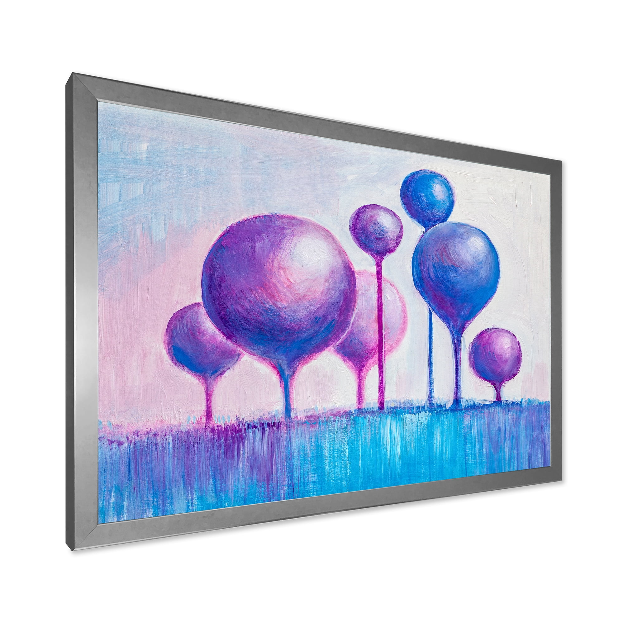 Designart 'Ornamental Colourful Trees I' Modern Framed Art Print