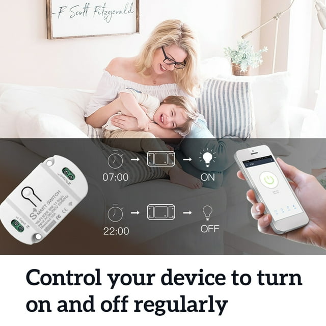 Commutateur Intelligent Sans Fil Sans Fil WiFi Smart Home Timer Téléphone Télécommande Smart Domotique Modules