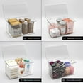 thumbnail image 3 of Sorbus Organizer Bins with Attached lids | Kitchen Pantry Organization Storage Bins, Small Clear Storage Box for Fridge | Food Storage Containers for Organizing, Cabinet Organizers (2-Pack, Large), 3 of 8