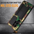 thumbnail image 4 of Compatible with Samsung Galaxy S23 Ultra Case Metal Hard  Phone Case para with Screen Protector and Lens Protector Heavy Duty Military Grade Dustproof [Note The Fingerprints Don't Work]Camouflage, 4 of 12