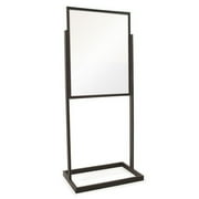 Econoco Heavy Duty Bulletin 22" x 28" Sign Holder with 14" x 22" Rectangular Tubing Base, Matte Black