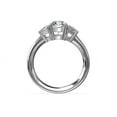 thumbnail image 5 of 1.20 Ct Cushion Cut Natural Diamond Stylish Three Stone Ring for Anniversary Solid 950 Platinum Size 4, 5 of 9