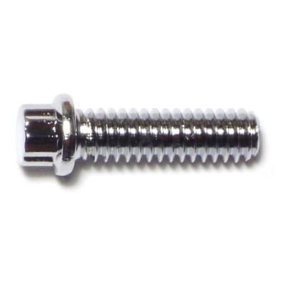 25 1/4-20x7/8 Coarse 12-Point Flange Screws Extra Strong Alloy Steel Black