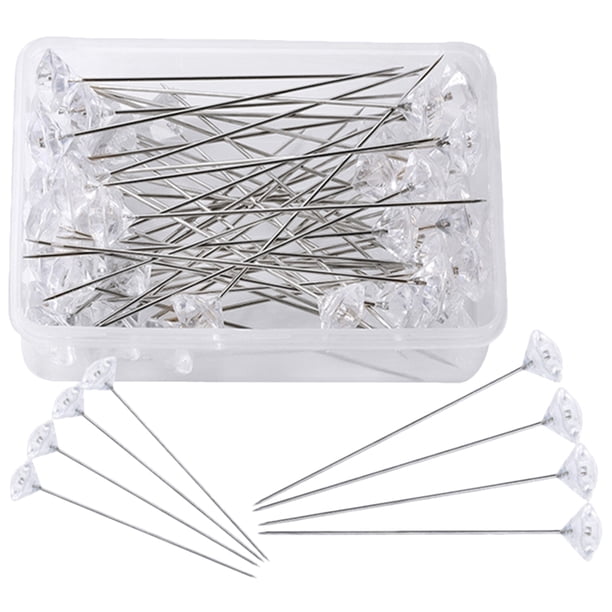 1 alfiler de localización en forma de diamante para decoración delicada. Alfiler recto para manualidades.